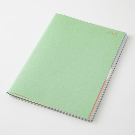 Midori 2027 B6 Double Schedule Diary - Light Green: Money