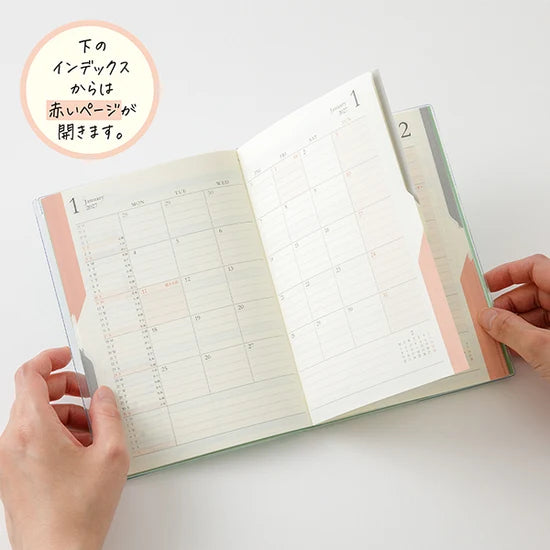 Midori 2027 B6 Double Schedule Diary - Light Purple: Money