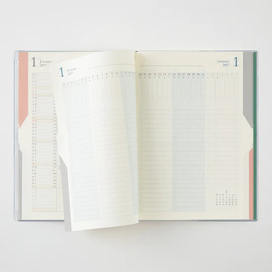 Midori 2027 B6 Double Schedule Diary - Green: To Do