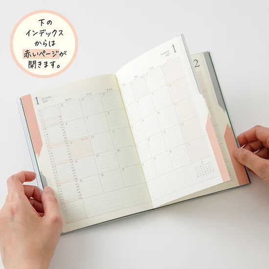 Midori 2027 B6 Double Schedule Diary - Green: To Do