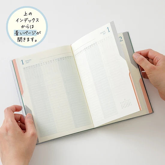Midori 2027 B6 Double Schedule Diary - Green: To Do