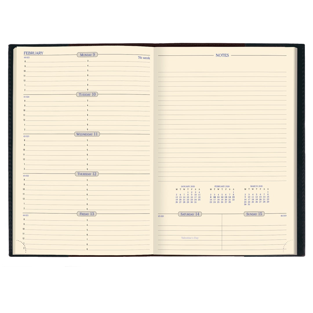 Quo Vadis 2026 Space 24 Weekly Planner with Notes - Texas Blue