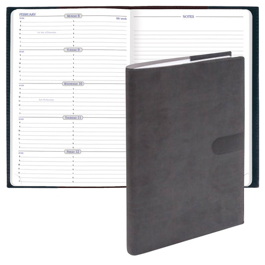 Quo Vadis 2027 Space 24 Weekly Planner with Notes - Texas Black