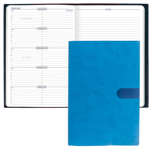 Quo Vadis 2027 Space 24 Weekly Planner with Notes - Texas Blue