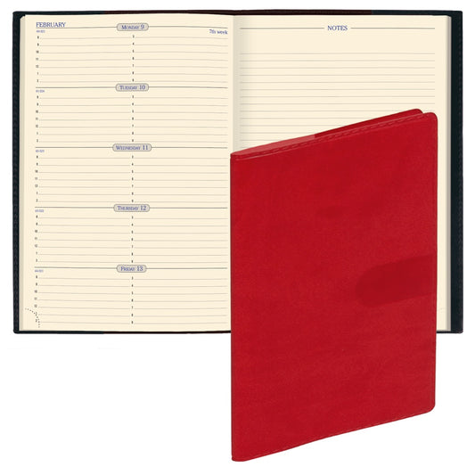 Quo Vadis 2026 Space 24 Weekly Planner with Notes - Texas Red