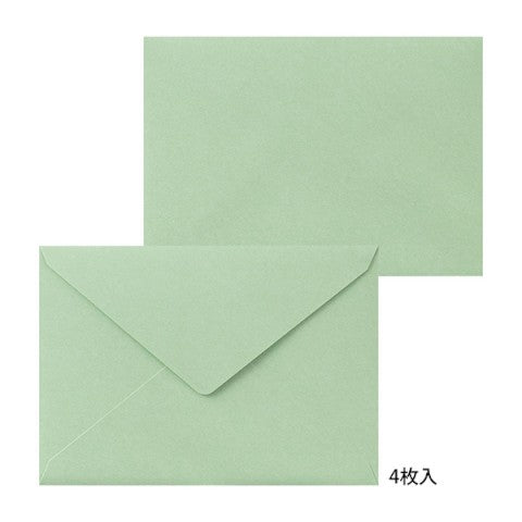 Midori Letter Set Letterpress Bouquet Red