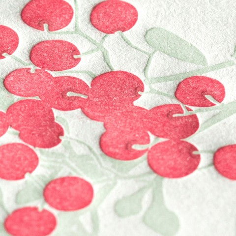 Midori Letter Set Letterpress Bouquet Red