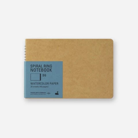 Traveler's Company Spiral Ring Notebook - Watercolor Paper (B6 Landscape)