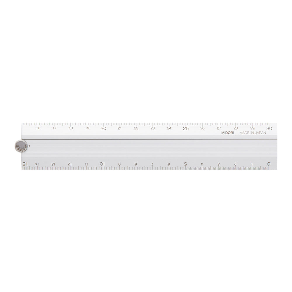 Midori Aluminum Multi Ruler 30cm - Silver