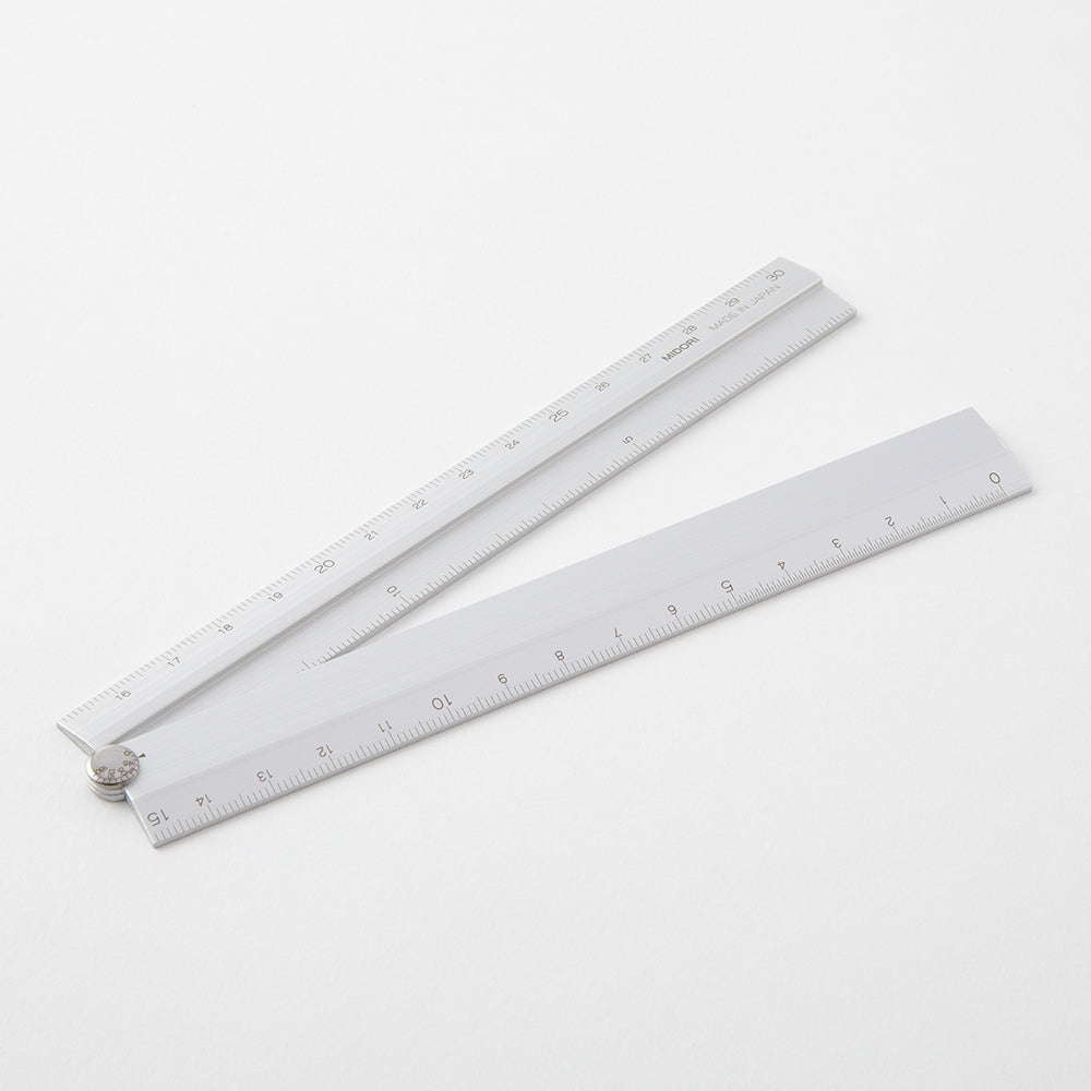 Midori Aluminum Multi Ruler 30cm - Silver