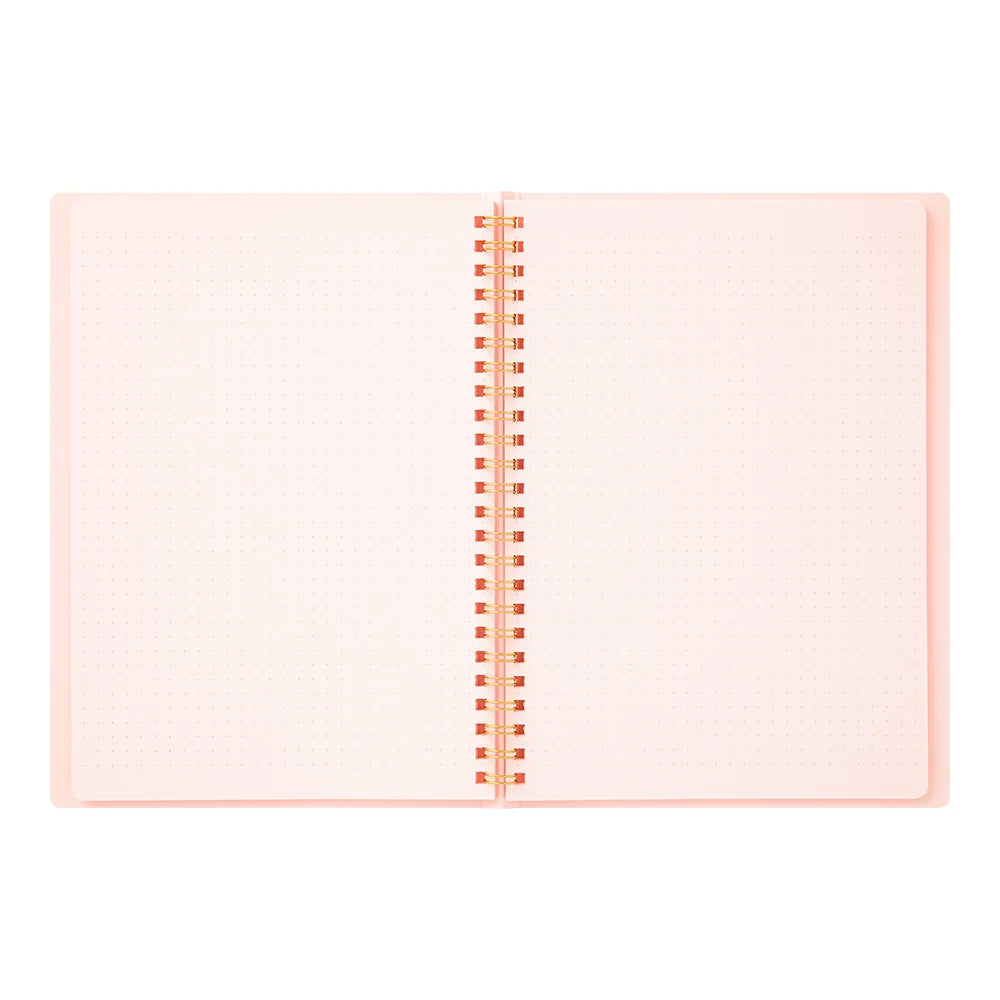 Midori Soft Color A5 Dotted Ring Notebook - Pink