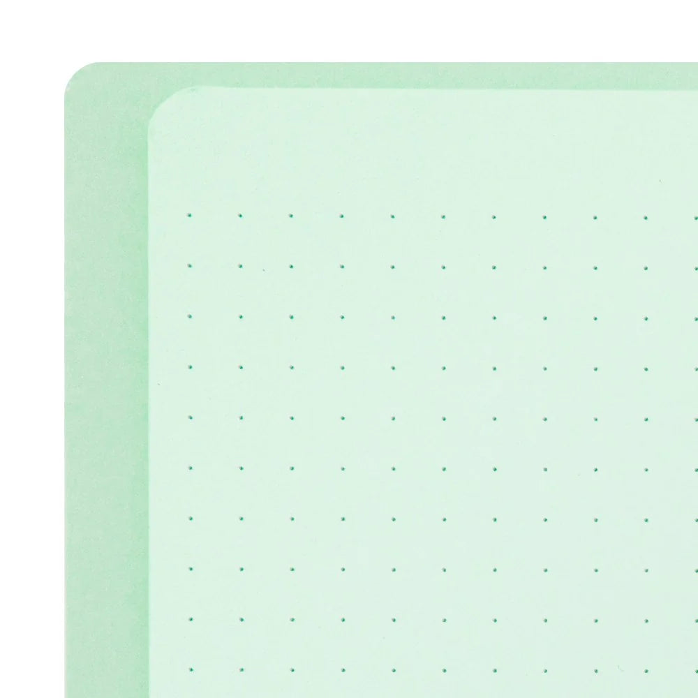 Midori Soft Color A5 Dotted Ring Notebook - Green