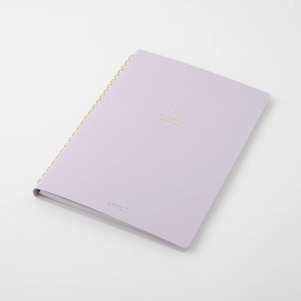 Midori Soft Color A5 Dotted Ring Notebook - Purple