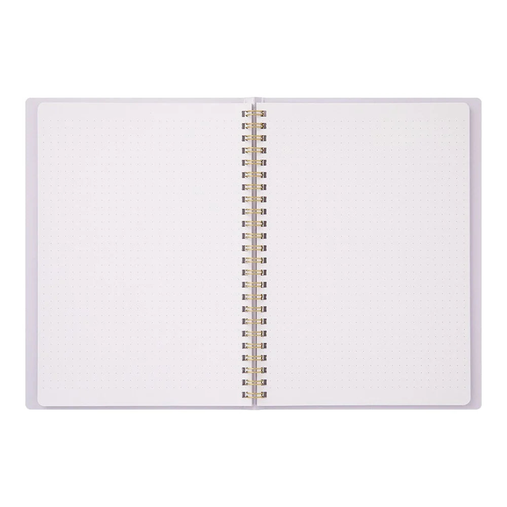 Midori Soft Color A5 Dotted Ring Notebook - Purple