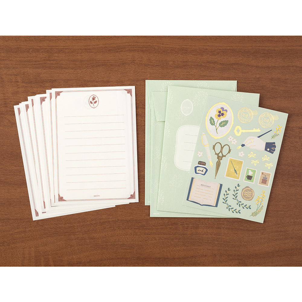 Midori Letter Set Collage - Stationery Pattern