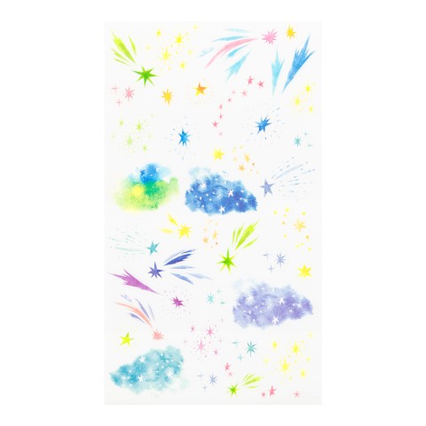 Midori Transfer Stickers - Watercolor Starry Sky