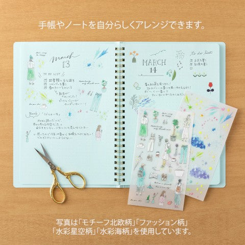 Midori Transfer Stickers - Watercolor Sea