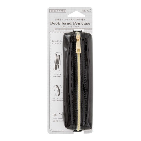 Midori Book Band Pen Case for B6-A5 Notebooks - Clear Black