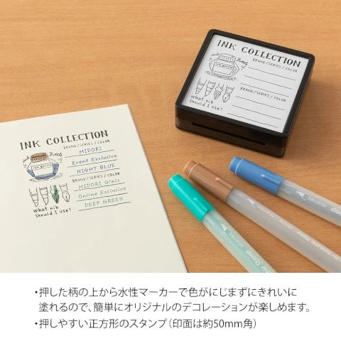 Midori Paintable Pre-Inked Stamp - Ink Collection