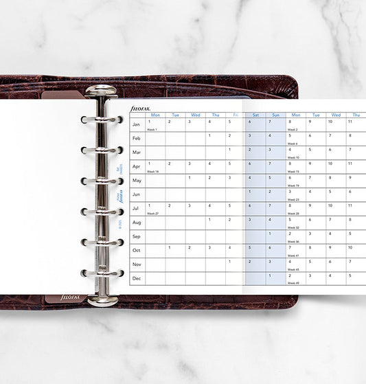 Filofax 2024 Horizontal Year Planner