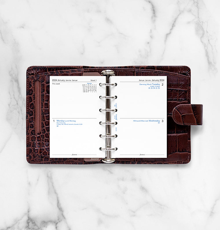 Filofax 2024 Pocket Two Days on One Page Planner