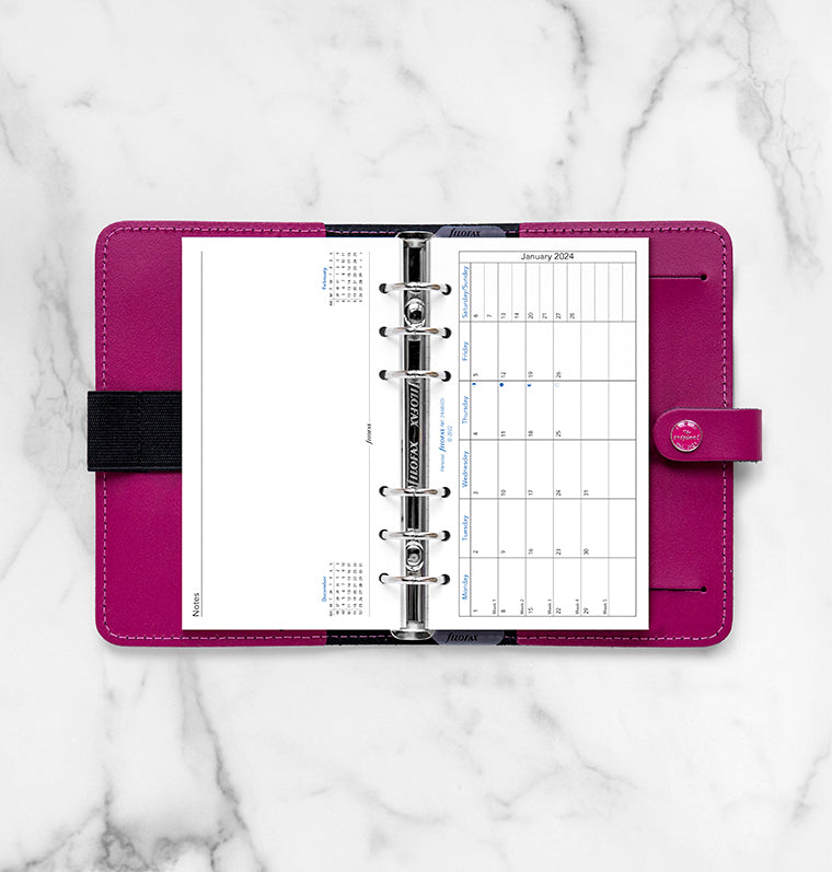 Filofax 2024 Personal Month on One Page with Notes Planner - Horizontal