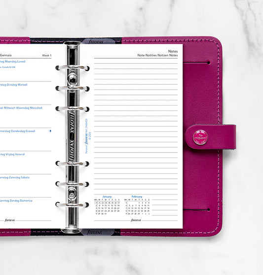 Filofax 2024 Personal Week on One Page with Notes Planner