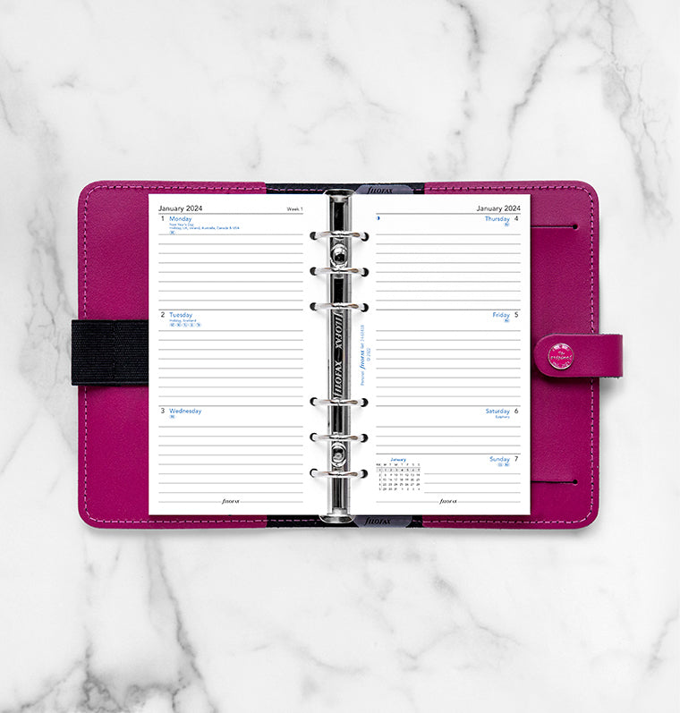 Filofax 2024 Personal Week on Two Pages Lined Planner