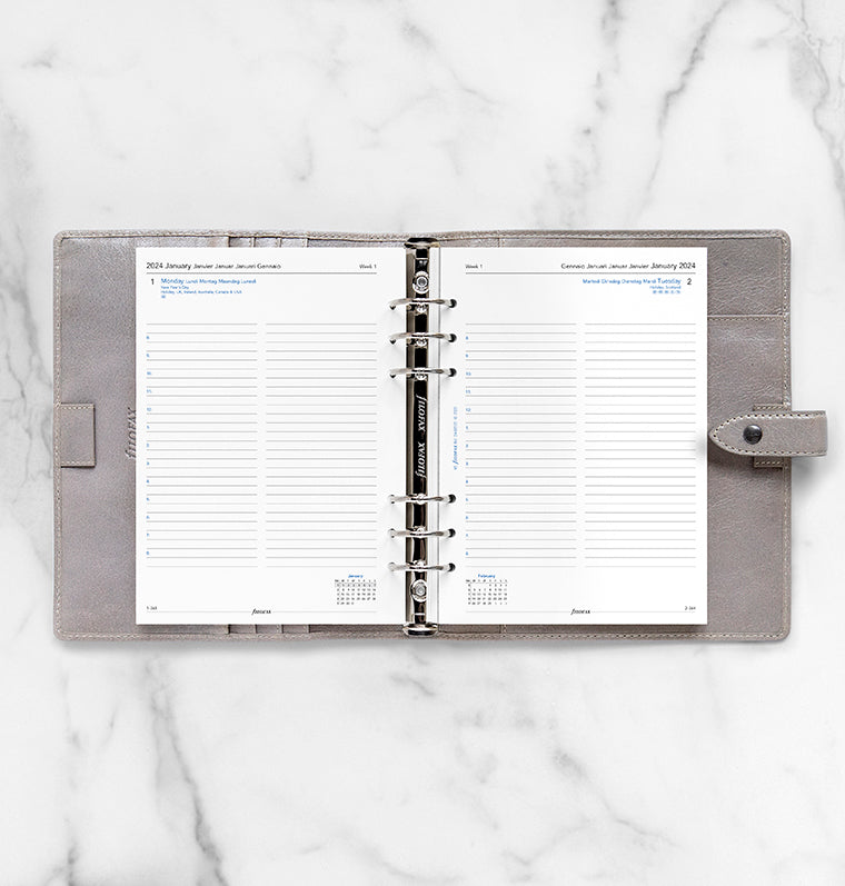 Filofax 2024 A5 One Day on a Page - Diary with Appointments
