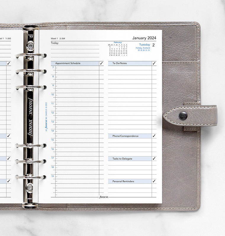 Filofax 2024 A5 One Day on a Page - Business Diary