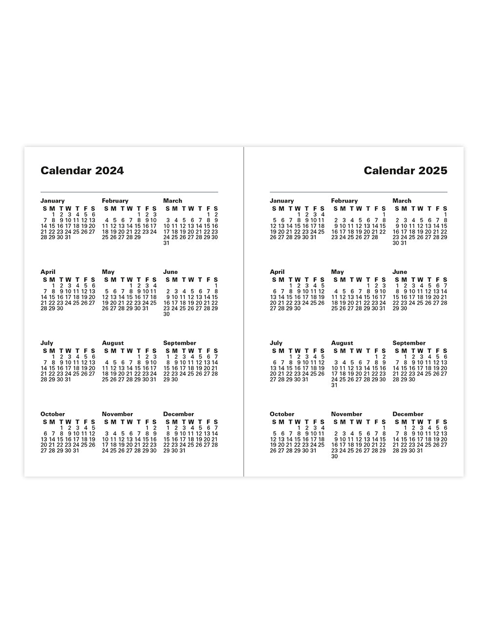 Letts of London 2025 Classic Mini Pocket Week to View Planner - Black