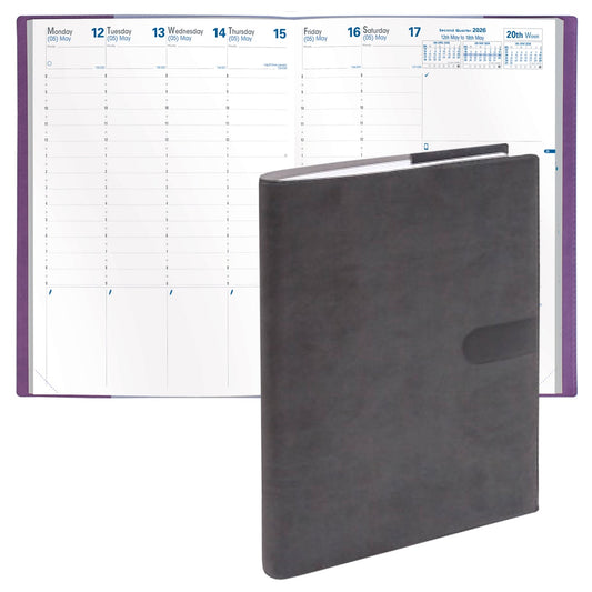 Quo Vadis 2026 Prenote 13 Months Weekly Planner - Texas Black