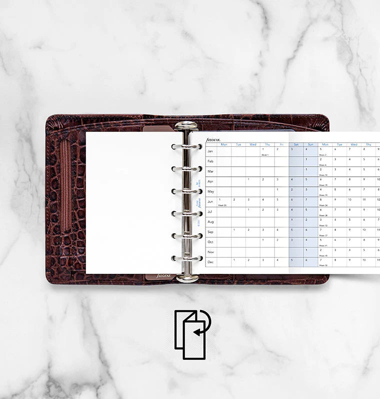 Filofax 2026 Pocket Horizontal Year Planner - English