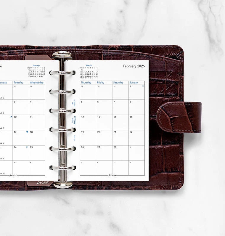 Filofax 2026 Pocket Month on Two Pages Planner