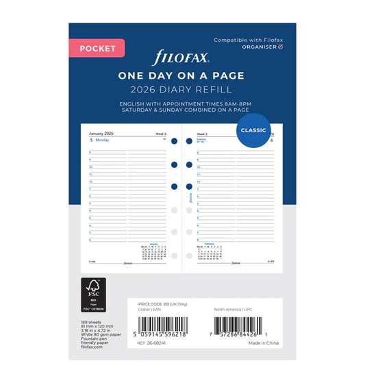 Filofax 2026 Pocket Day on a Page Planner