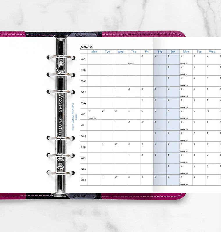 Filofax 2026 Personal Horizontal Year Planner