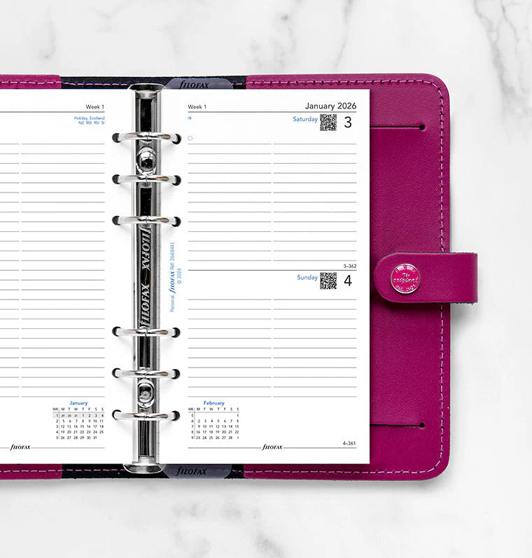 Filofax 2026 One Day on A Page Diary Planner - English