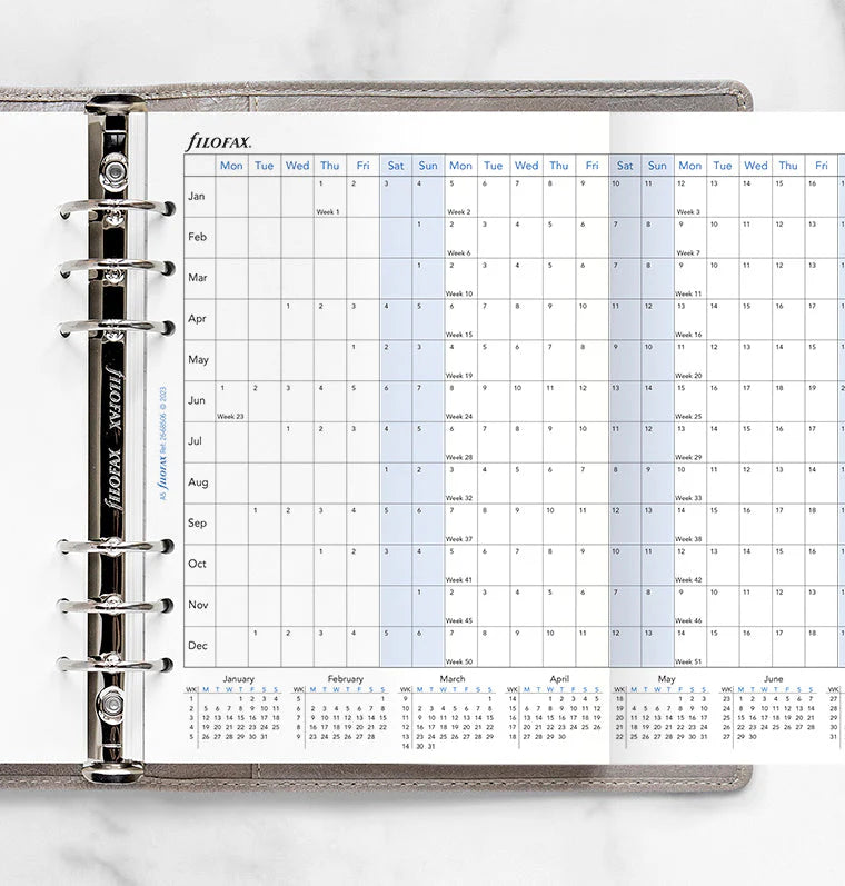 Filofax 2026 Horizontal Year Planner - English (A5)