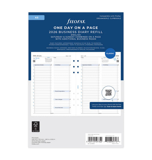 Filofax 2026 Business Daily Planner - English (A5)