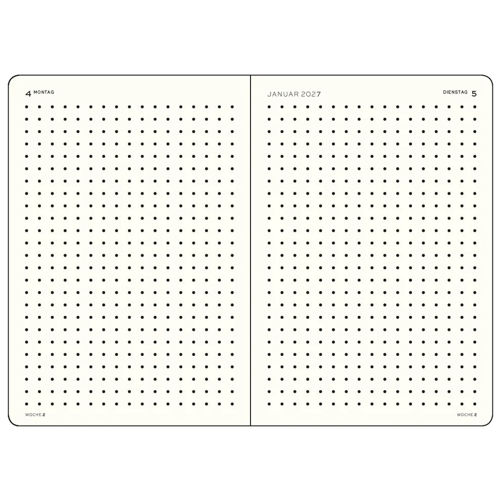 Leuchtturm1917 2027 A6 Pocket Hardcover Quarterly Dotted Daily Planner Set - Shades of Green (Pack of 4)