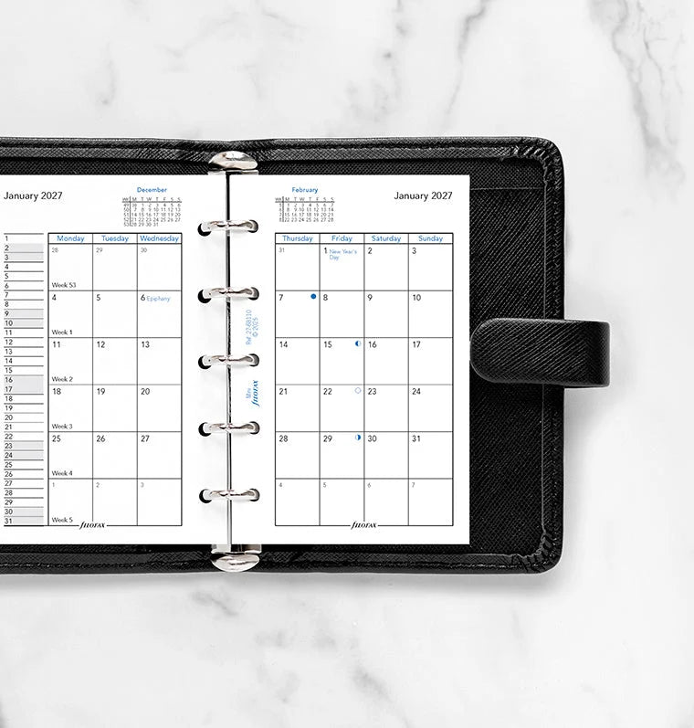 Filofax 2027 Mini Month On Two Pages Diary - English