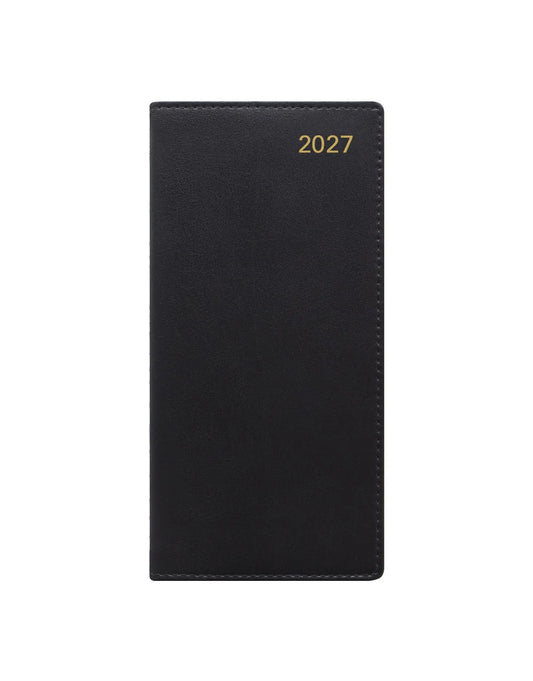 Letts of London 2027 Slim Belgravia Week to View Planner - Black (Horizontal)