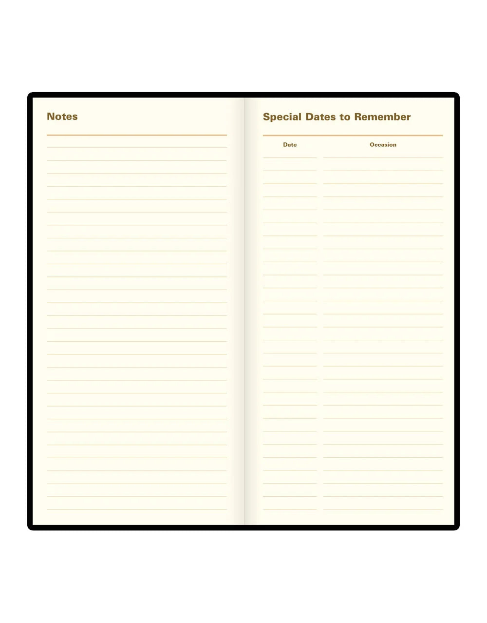 Letts of London 2027 Signature Bonded-Slim Week to View Planner - Black (Upright)