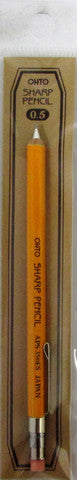 Ohto Wooden Mechanical Pencil Mini with Eraser & Clip - Yellow (.5mm)