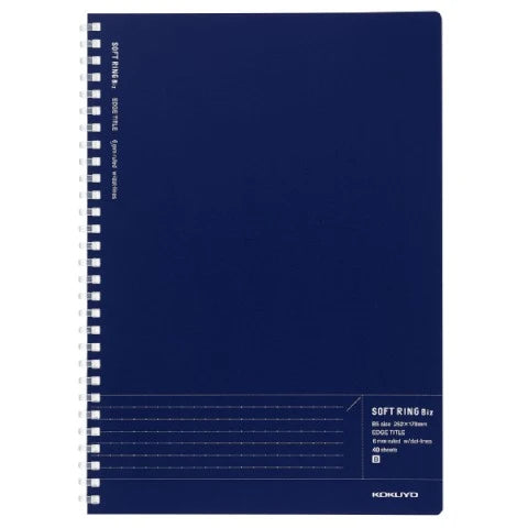 KOKUYO Soft Ring B5 Notebook - Navy (6mm Dot Lined)