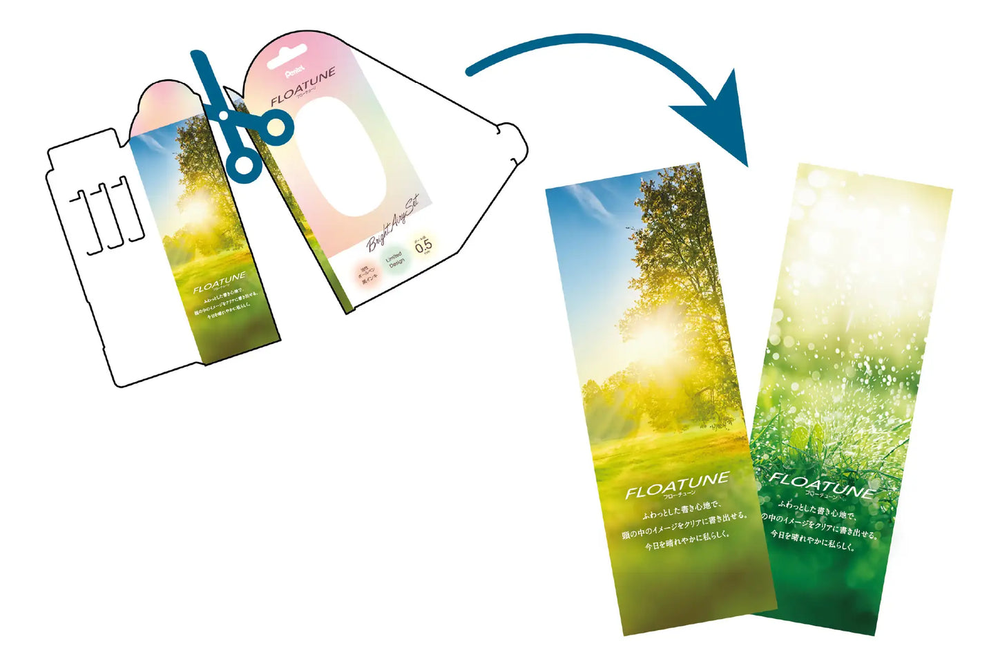 Pentel Floatune Airy Ballpoint Set - Bright Airy (Set of 3)