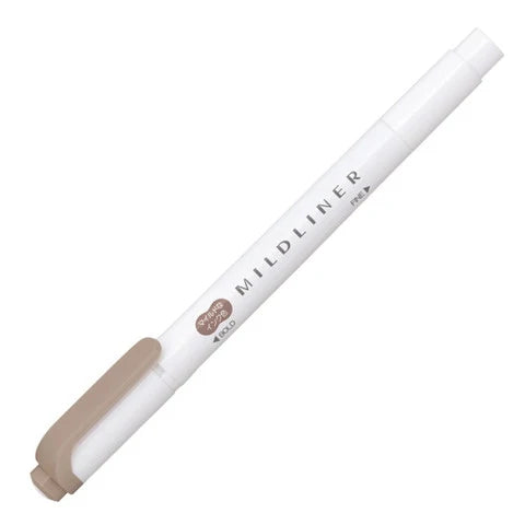 Zebra Mildliner Double Ended Highlighter - Mild Brown