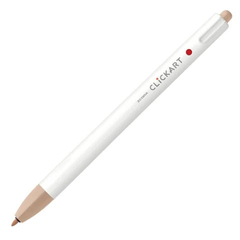 ZEBRA CLiCKART Retractable Marker - Cocoa Brown (0.6mm)