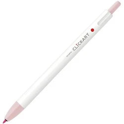 ZEBRA CLiCKART Retractable Marker - Powder Pink (0.6mm)