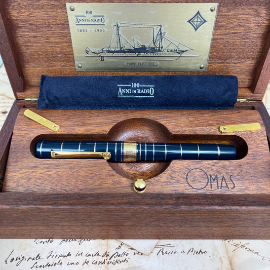 Pre-Owned Omas Guglielmo Marconi "100 Anni di Radio" Limited Edition Fountain Pen 18K M